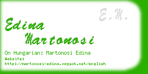 edina martonosi business card